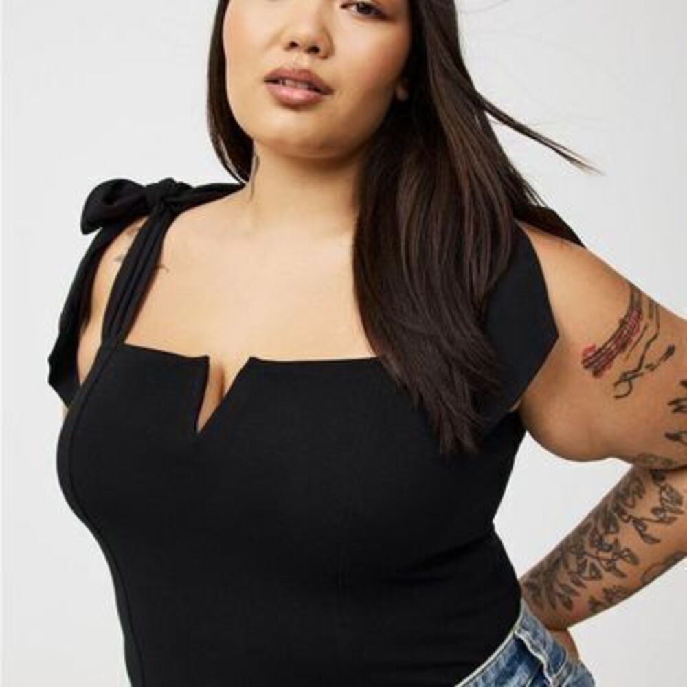 Foxy Tie Strap Corset Tank
